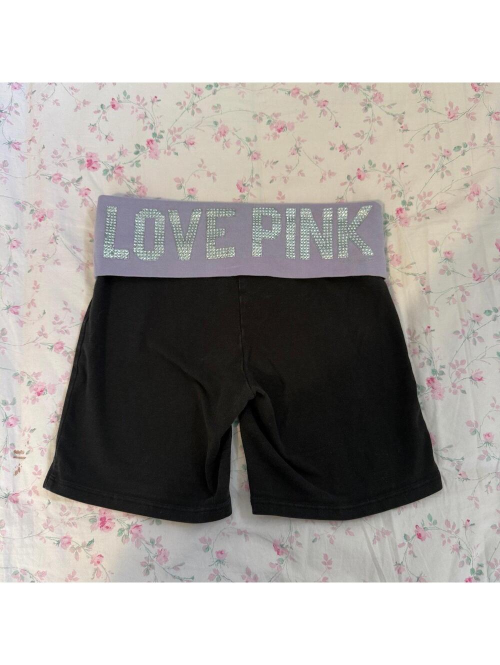 Y2K PINK Victoria’s Secret Bling Foldover Shorts